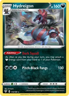 Hydreigon card from Darkness Ablaze, number 110/189
