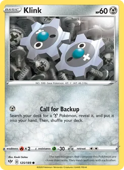 Klink card from Darkness Ablaze, number 125/189