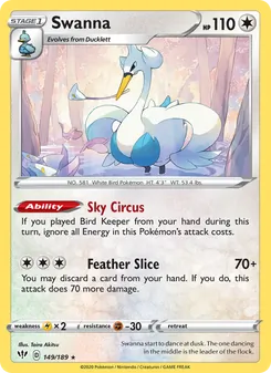 Swanna card from Darkness Ablaze, number 149/189