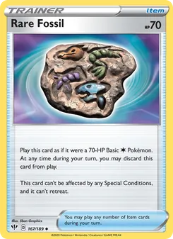 Rare Fossil card from Darkness Ablaze, number 167/189