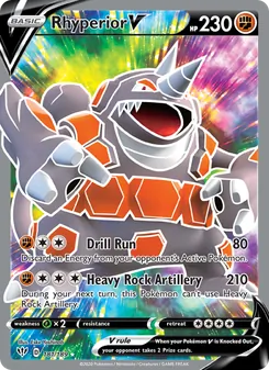 Rhyperior V card from Darkness Ablaze, number 181/189