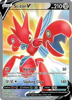 Scizor V card from Darkness Ablaze, number 183/189