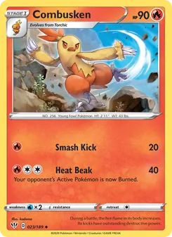 Combusken card from Darkness Ablaze, number 23/189