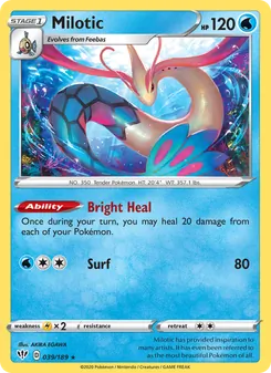 Milotic card from Darkness Ablaze, number 39/189