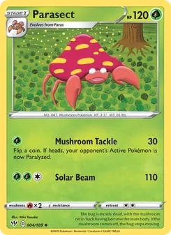 Parasect card from Darkness Ablaze, number 4/189