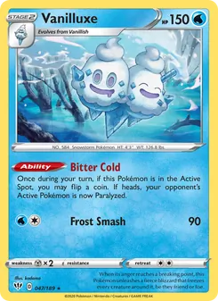 Vanilluxe card from Darkness Ablaze, number 47/189