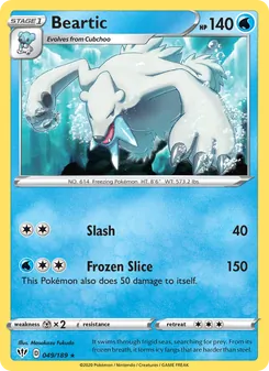 Beartic card from Darkness Ablaze, number 49/189