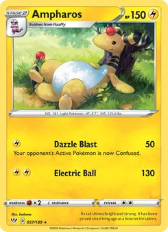 Ampharos card from Darkness Ablaze, number 57/189