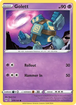 Golett card from Darkness Ablaze, number 76/189