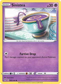 Sinistea card from Darkness Ablaze, number 82/189