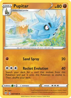 Pupitar card from Darkness Ablaze, number 87/189