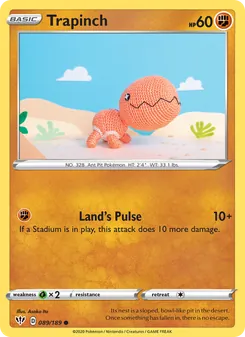 Trapinch card from Darkness Ablaze, number 89/189