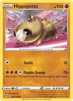 Hippopotas card from Darkness Ablaze, number 93/189