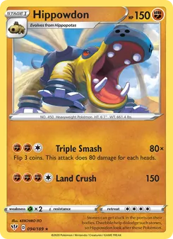 Hippowdon card from Darkness Ablaze, number 94/189