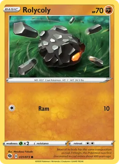 Rolycoly card from Champion's Path, number 31/73