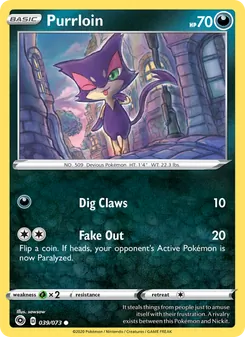 Purrloin card from Champion's Path, number 39/73