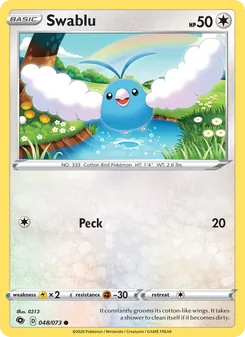 Swablu card from Champion's Path, number 48/73