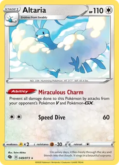 Altaria card from Champion's Path, number 49/73
