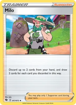 Milo card from Champion's Path, number 57/73