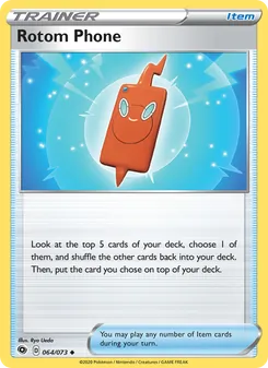 Rotom Phone card from Champion's Path, number 64/73