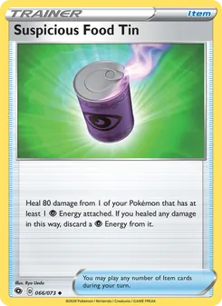 Suspicious Food Tin card from Champion's Path, number 66/73