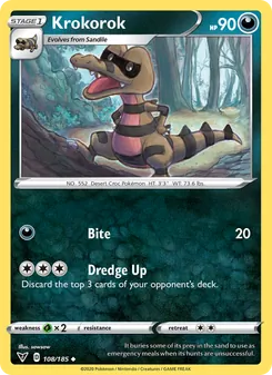 Krokorok card from Vivid Voltage, number 108/185
