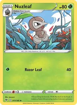 Nuzleaf card from Vivid Voltage, number 11/185