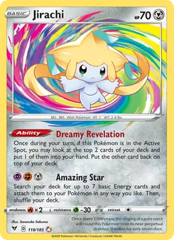 Jirachi card from Vivid Voltage, number 119/185
