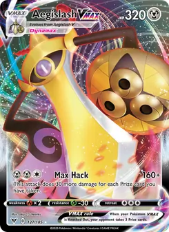 Aegislash VMAX card from Vivid Voltage, number 127/185