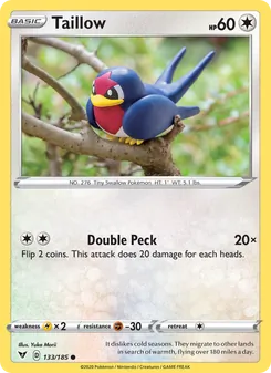 Taillow card from Vivid Voltage, number 133/185