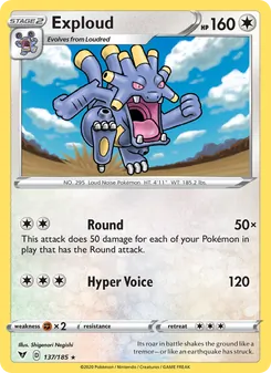 Exploud card from Vivid Voltage, number 137/185