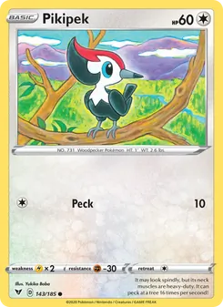 Pikipek card from Vivid Voltage, number 143/185