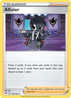 Allister card from Vivid Voltage, number 146/185