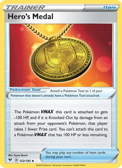 Hero's Medal card from Vivid Voltage, number 152/185