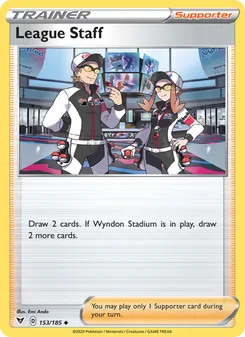 League Staff card from Vivid Voltage, number 153/185