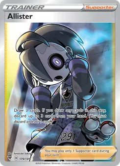 Allister card from Vivid Voltage, number 179/185