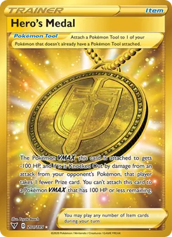 Hero's Medal card from Vivid Voltage, number 201/185