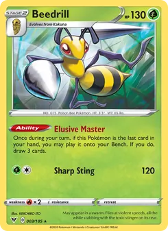 Beedrill card from Vivid Voltage, number 3/185
