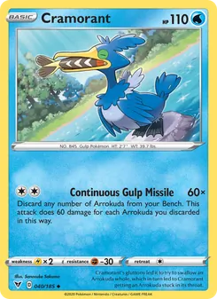 Cramorant card from Vivid Voltage, number 40/185