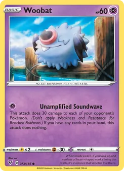 Woobat card from Vivid Voltage, number 73/185