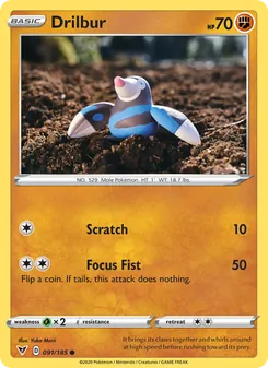 Drilbur card from Vivid Voltage, number 91/185