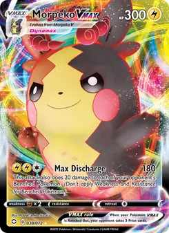 Morpeko VMAX card from Shining Fates, number 38/72