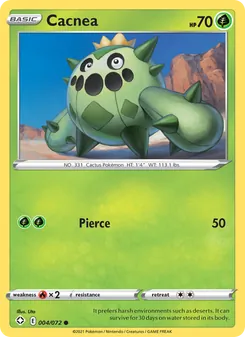 Cacnea card from Shining Fates, number 4/72