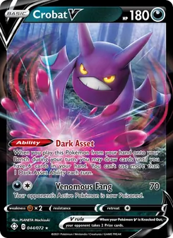 Crobat V card from Shining Fates, number 44/72