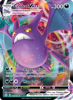 Crobat VMAX card from Shining Fates, number 45/72