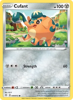 Cufant card from Shining Fates, number 49/72
