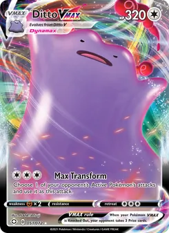 Ditto VMAX card from Shining Fates, number 51/72