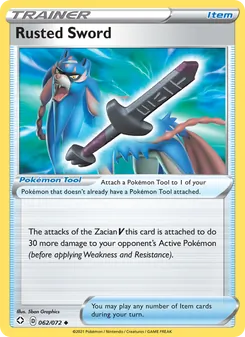 Rusted Sword card from Shining Fates, number 62/72