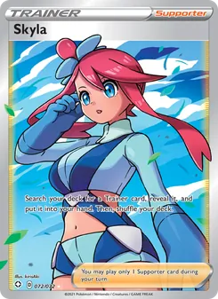 Skyla card from Shining Fates, number 72/72