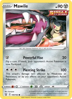 Mawile card from Battle Styles, number 100/163